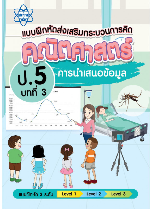 แบบฝึกหัดส่งเสริมกระบวนการคิดคณิตศาสตร์ 3 ระดับ ชั้นป.5 บทที่ 3 การนำเสนอข้อมูล แบบฝึกหัดส่งเสริมกระบวนการคิดคณิตศาสตร์ 3 ระดับ ชั้นป.5 บทที่ 3 การนำเสนอข้อมูล