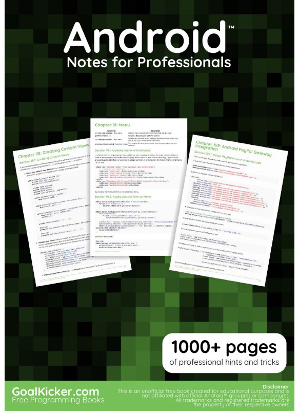 Android Notes For Professionals