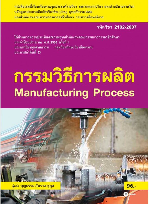 กรรมวิธีการผลิต (รหัสวิชา 2102-2007)